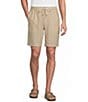 Roundtree & Yorke Luxury Linen Blend Flat Front Drawstring 8#double; Inseam Solid Shorts - Image 5