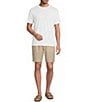Roundtree & Yorke Luxury Linen Blend Flat Front Drawstring 8#double; Inseam Solid Shorts - Image 3