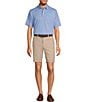 Roundtree & Yorke Luxury Linen Flat Front 9#double; Solid Shorts, Color:Khaki - Image 3