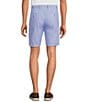 Roundtree & Yorke Luxury Linen Flat Front 9#double; Solid Shorts, Color:Blue - Image 2