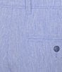 Roundtree & Yorke Luxury Linen Flat Front 9#double; Solid Shorts, Color:Blue - Image 4