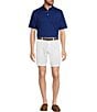 Roundtree & Yorke Luxury Linen Flat Front 9#double; Solid Shorts, Color:White - Image 3