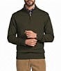 Roundtree & Yorke Mock Neck Long Sleeve Solid Quarter Zip Sweater - Image 1