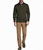 Roundtree & Yorke Mock Neck Long Sleeve Solid Quarter Zip Sweater - Image 3