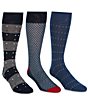 Color:Blue - Image 1 - Multi Dot Pattern Dress Socks 3-Pack