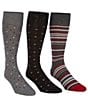 Color:Grey - Image 1 - Multi-Print Dress Socks 3-Pack