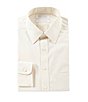 Color:Ivory - Image 1 - Non-Iron Slim Fit Point Collar Solid Ivory Dress Shirt