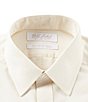 Color:Ivory - Image 2 - Non-Iron Slim Fit Point Collar Solid Ivory Dress Shirt