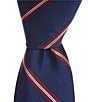 Color:Blue - Image 1 - Outlined Stripe 3 1/8#double; Silk Tie
