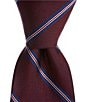 Color:Red - Image 1 - Outlined Stripe 3 1/8#double; Silk Tie
