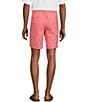 Color:Rose Heather - Image 2 - Comfort Stretch Performance Flat Front Back Elastic Striped 9#double; Inseam Chino Shorts
