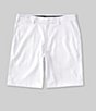 Color:Bright White - Image 1 - Flat Front Performance 9#double; Inseam Shorts