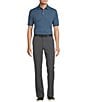 Roundtree & Yorke Performance Andrew Fit Flat Front Solid Texture Pants, Color:Grey Smoke - Image 3
