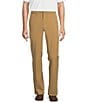 Roundtree & Yorke Performance Andrew Fit Flat Front Solid Texture Pants, Color:Camel - Image 1