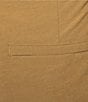 Roundtree & Yorke Performance Andrew Fit Flat Front Solid Texture Pants, Color:Camel - Image 4