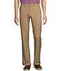 Color:Khaki - Image 1 - Performance Andrew Straight Fit Flat Front Solid Pants