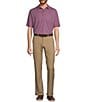 Color:Khaki - Image 3 - Performance Andrew Straight Fit Flat Front Solid Pants