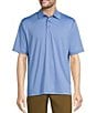 Roundtree & Yorke Performance Big & Tall The Fairway Short Sleeve Solid Polo Shirt, Color:Blue - Image 1