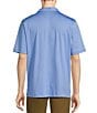 Roundtree & Yorke Performance Big & Tall The Fairway Short Sleeve Solid Polo Shirt, Color:Blue - Image 2