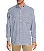 Color:Blue - Image 1 - Performance Long Sleeve Chambray Checked Sport Shirt
