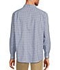Color:Blue - Image 2 - Performance Long Sleeve Chambray Checked Sport Shirt