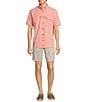 Roundtree & Yorke Performance Charter Vented Short Sleeve Solid Sport Shirt, Color:Coral - Image 3