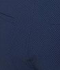 Roundtree & Yorke Performance Classic Fit Flat Front 9#double; Tonal Geo Printed Shorts, Color:Peacoat Navy - Image 4