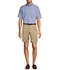 Color:Khaki - Image 3 - Performance Flat Front Classic Fit 9#double; Inseam Solid Shorts