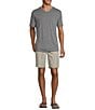 Color:Willow Grey - Image 3 - Performance Flat Front Patterned Texture Comfort Stretch Solid 9#double; Inseam Shorts