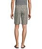 Color:Deep Green - Image 2 - Performance Flat Front Patterned Texture Comfort Stretch Solid 9#double; Inseam Shorts