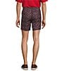 Color:Peacoat - Image 2 - Performance Flat Front Straight Fit Crawfish Print 7#double; Inseam Shorts