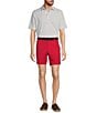 Color:American Beauty - Image 3 - Performance Flat Front Straight Fit 7#double; Inseam Half Elastic Shorts