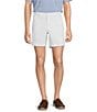 Color:Bright White - Image 1 - Performance Flat Front Straight Fit 7#double; Inseam Half Elastic Shorts