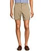 Color:Khaki - Image 1 - Performance Flat Front Straight Fit 7#double; Inseam Solid Shorts