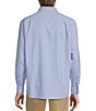 Color:Blue - Image 2 - Performance Long Sleeve Allover Chambray Plaid Sport Shirt