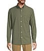 Color:Olive - Image 1 - Performance Long Sleeve Check Sport Shirt