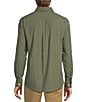 Color:Olive - Image 2 - Performance Long Sleeve Check Sport Shirt