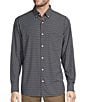 Color:Navy - Image 1 - Performance Long Sleeve Check Sport Shirt
