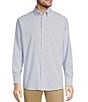Color:Blue - Image 1 - Performance Long Sleeve Micro Chambray Checked Sport Shirt