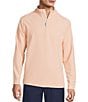 Roundtree & Yorke Performance Long Sleeve Performance Solid Quarter Zip Pullover, Color:Orange - Image 1
