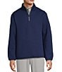Roundtree & Yorke Performance Long Sleeve Quilted Quarter Zip Jacquard Pullover, Color:Blue - Image 1