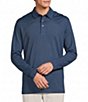 Roundtree & Yorke Performance Long Sleeve Solid Textured Polo Shirt - Image 1
