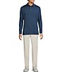 Roundtree & Yorke Performance Long Sleeve Solid Textured Polo Shirt - Image 3