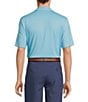 Color:Aqua - Image 2 - Performance Short Sleeve Argyle Club Print Polo Shirt