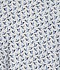 Color:Bright White - Image 4 - Performance Short Sleeve Bird Print Polo Shirt