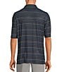 Color:Black - Image 2 - Performance Short Sleeve Birdseye Stripe Polo Shirt