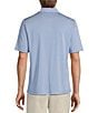 Color:Blue - Image 2 - Performance Short Sleeve Horizontal Stripe Polo Shirt