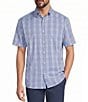 Roundtree & Yorke Performance Short Sleeve Medium Plaid Twill Sport Shirt - Image 1