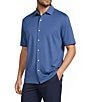 Roundtree & Yorke Performance Short Sleeve Solid Button Front Shirt - Image 5