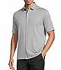 Roundtree & Yorke Performance Short Sleeve Solid Coat Front Shirt - Image 1
